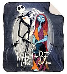 Jay Franco Disney Nightmare Before Christmas Moonlight Madness Sherpa Throw Blanket Measures 50 X 60 Inches Kids Bedding Features Jack Skellington Sally Super Soft Official Disney Product Buy