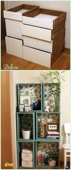 Diy Salvaged Drawers Modular Bookcase Instruction Practical Ways To Recycle Old Drawers For Home Furniture Recycled Furniture Home Diy Old Drawers