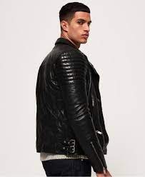 Superdry Premium Classic Leather Jacket Men S Jackets Black Leather Biker Jacket Leather Jacket Style Classic Leather Jacket