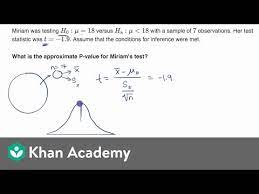Here you may to know how to calculate p value by hand. Using Ti Calculator For P Value From T Statistic Video Khan Academy