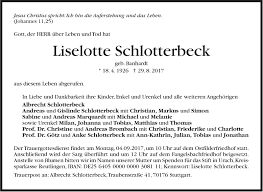 Frieder war der sohn des metallarbeiters gotthilf schlotterbeck und dessen frau maria. Traueranzeigen Von Liselotte Schlotterbeck Stuttgart Gedenkt De