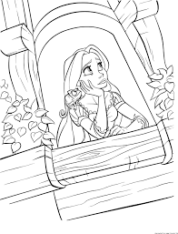 Rapunzel In His Tower Coloring Page Print For Free Tangled Coloring Pages Mermaid Coloring Pages Rapunzel Coloring Pages