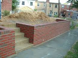 How to build a double brick garden wall. Brick Retaining Wall Front Yard Outdoor Decor Backyard Brick Wall Gardens Outside House Colors