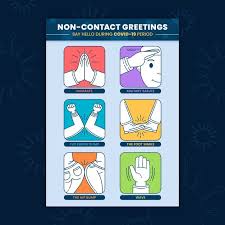 Download Non Contact Greetings Poster Template For Free Greeting Poster Poster Template Greetings