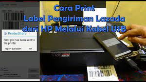 Berbeda dengan marketplace seperti lain seperti bukalapak, tokopedia, shopee untuk lazada alamat pengiriman harus cetak faktur penjualan yang nanti ditempel pada paket. Cara Print Label Pengiriman Lazada Dari Hp Melalui Kabel Usb Youtube