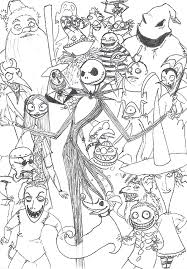 Nightmare before christmas jack coloring pages coloringstar. The Nightmare Before Christmas Coloring Page Halloween Coloring Pages Halloween Coloring Christmas Coloring Pages