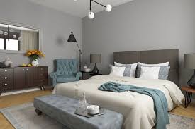 In this charming retro bedroom by interior designer chad mcphail , the walls and their attractive trim got painted a cool shade of dove gray to take them up a design notch from a boring white. 22 Serene Gray Bedroom Ideas Decorating With Gray