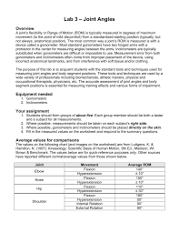 lab 3 joint angles