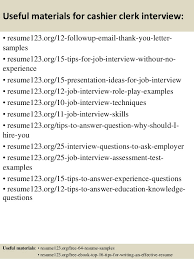 top 8 cashier clerk resume samples