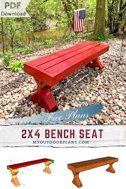 How To Build A 2x4 Bench Seat In 2020 Outdoor Furniture Plans Diy Patio Furniture Diy Porch Swing