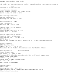 sample construction resume resume express