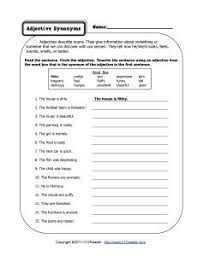 Adjective Synonyms 2nd Grade Adjective Worksheets Adjective Worksheet Grammar Worksheets Vocabulary Worksheets