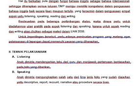 Contoh proposal ujian praktik kelas ix selasa, 18 april 2017. Contoh Soal Ujian Praktek Bahasa Inggris Smp Kelas 9 Jawabanku Id