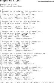 Bought Me A Cat Childrens Songs Songs Ukulele Songs