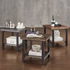 Myra Vintage Industrial Modern Rustic End Table By Inspire Q Classic Sofa End Tables Rustic End Tables Diy End Tables
