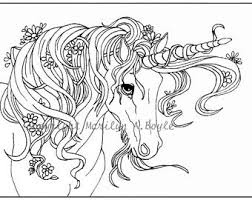 Printable coloring pages for kids are a lot more prominent since they can be downloaded devoid of the net and even got online. Digital Unicorn Coloring Page Or Poster Original Drawing Ink Fantasy Flowers Ribbon Embell Unicorn Coloring Pages Horse Coloring Pages Coloring Pages