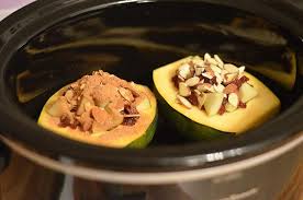 Crock Pot Apple Stuffed Acorn Squash Humorous Homemaking Acorn Squash Recipes Acorn Squash Crock Pot Cooking