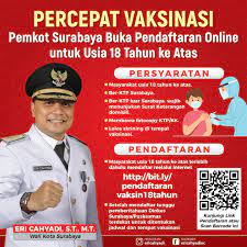 Pendaftaran program vaksinasi tenaga kerja sektor pariwisata dan ekonomi kreatif periode pertama telah selesai dilaksanakan dan resmi ditutup. Calon Penerima Vaksin Usia Di Atas 18 Tahun Silakan Daftar Online Di Link Ini Suara Surabaya