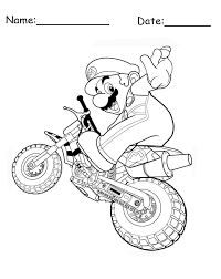 Make a fun coloring book out of family photos wi. Mario Bike Printable Coloring Pages