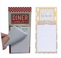 2 Magnetic Notepads to do list notepad for fridge grocery list magnet pad