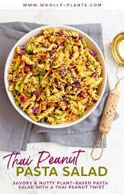 3 Step Thai Peanut Pasta Salad Plant Based Recipe Wholly Plants Recipe Plant Based Recipes Easy Cold Pasta Salad Recipes Whole Food Recipes