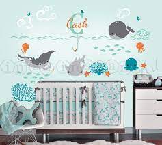 Ocean Animals Wall Decal Under The Sea Sticker Set For Kids Etsy Baby Boy Room Nursery Nursery Room Boy Boy Nursery Themes
