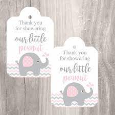 Use these thank you tags and tie one to each gift. Printable Elephant Baby Shower Favor Tags Pink And Grey Elephant Baby Shower Thank You Tags Instant Download Printable Tags Elephant Baby Shower Favors Elephant Baby Shower Theme Elephant Baby Shower Invitations