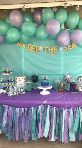 Under The Sea Mermaid Birthday Sweets Table Ariel Birthday Party Mermaid Birthday Party Decorations Sea Birthday Party