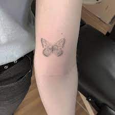 Single Needle Butterfly Tattoo Butterfly Tattoo Single Needle Tattoo Tattoos
