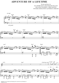 Adventure Of A Lifetime Coldplay Sheet Music Digital Sheet Music
