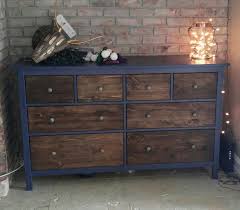 Ikea Hemnes 8 Drawer Dresser Black Brown Ikea Blue Hemnes 8 Drawer Dresser Hack I Sanded The Face Of The Drawers Until There Was No More Blue Then Sta Ikea Dresser Makeover Hemnes Ikea Hemnes Dresser