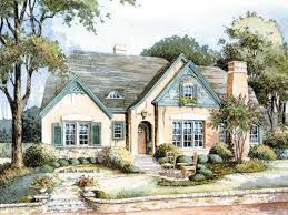 French country facades feature stone, brick, stucco or all three and often have arched windows and gables. House Plans Small French Country Cottages House Plans 160167