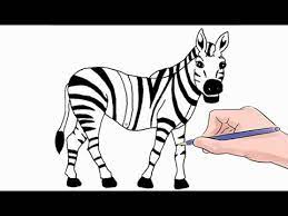 How to draw zebra step by step? How To Draw A Zebra Easy Step By Step Youtube