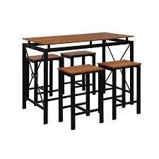 This table is perfect for my breakfast nook. Customer Favorite Dining Table Set Industrial Style Wooden Kitchen Table With 4 Chairs Accuweather Shop
