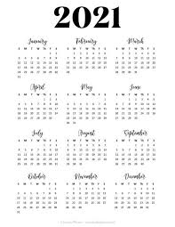 You may download and print multiple copies of these printable calendars, please ensure that the copyright text at the bottom remains intact. 24 Pretty Free Printable One Page Calendars For 2021 Lovely Planner Calendarios Imprimiveis Ideias De Calendario Calendario De Fotos
