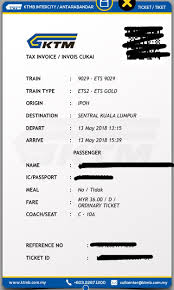 The platinum, gold, and silver tickets may vary in price, as well as the number of stops. Ets Train Ticket Ipoh Kl Sentral 13 May 2018 Tickets Vouchers Event Tickets On Carousell