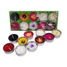 Mixed 10 Handmade Fairtrade Scentd Flower Tealight Candle In Assorted Designs And Colours Gift Set By Hana Blossom Http Tea Lights Tea Light Candles Candles