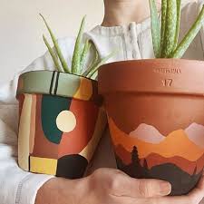 Emerging Graphic Designers On Instagram Legit Iso Project From Brisbane Designer Maus Haus Shar In 2020 Painted Pots Diy Painted Plant Pots Plant Pot Diy