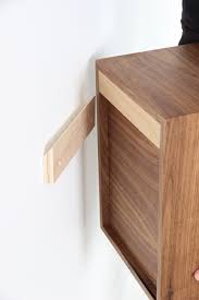 Narrow Floating Nightstand With 1 2 Or 3 Drawers In Walnut Mid Century Modern Bedside Table Modern Bedside Table Floating Bedside Table Floating Nightstand