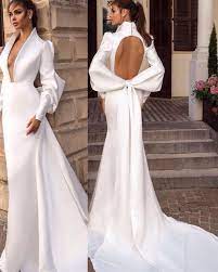 Ress By Elihavsassonofficial Vestidos Fashionista Couturedesigner Fashionable With Images Simple Elegant Wedding Dress Modern Bridal Dress Wedding Dress Long Sleeve