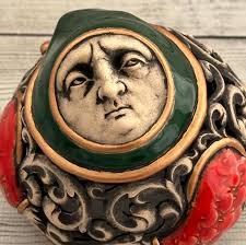 Ceramic Sculpture Bird 4.13" Collectable Ceramic Figurine One of Kind Home  & Garden Decor Gift for Her Real Artwork Vladimir Butcanov