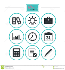 Office Documents And Business Icons Stock Vector