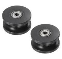 2 Pack Deep U Groove Ball Bearing Nylon Guide Roller Bearing 5x40x20mm U  Groove Pulley Wheel for Doors Window