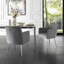 From the sheer force of. Inspired Home Capelli Light Grey Chrome Velvet Metal Leg Dining Chair Set Of 2 Dc91 02lg2 Hd The Home Depot