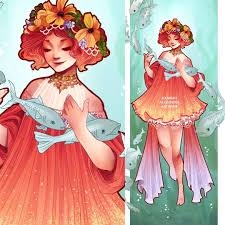 Hannah Alexander Artwork On Instagram Does Ponyo Count As A Mermaid Imma Say Yes Just Because I D Fantasy Character Design Drawings Concept Art Characters