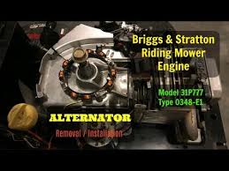 Briggs Stratton Engine Alternator And Voltage Regulator Replacement