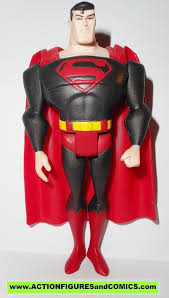 Batman Black And Red Suit Cartoon Justice League Unlimited Superman Black Red Suit Dc Universe Action Figures Black And Red Suit Justice League Unlimited Red Suit