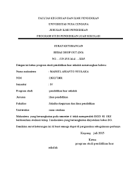 Surat per tanggal 11 desember ini, diakui indah menjadi surat pertama dari sekolah. Surat Bebas Do