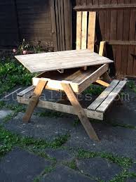 Pin By Jen Mize On All Things Wood Related Pallet Picnic Tables Picnic Table Wood Diy
