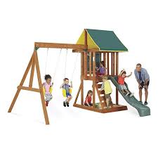 Amazon Com Kidkraft Appleton Cedar Wood Swing Set Playset F24148 Gateway Backyard Swing Sets Wooden Swing Set Backyard Playset